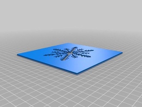 snowflake stencil other graffiti snowflakes 3d print model - Mito3D