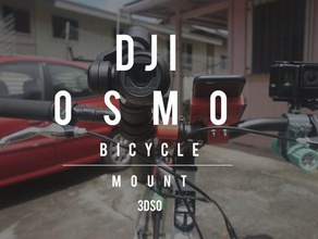 dji osmo-Fahrrad-Berg v1 hobby 3dso 3dsolio bike mount Kamera-Halterung Radfahren gimbal Fotografie Videografie 3d print model - Mito3D
