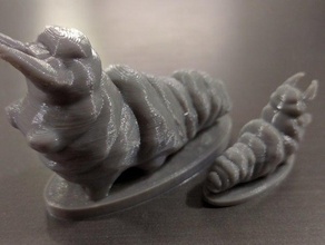 gusano monstruo de juguete juego accesorios no molestar en miniatura pathfinder 3d print model - Mito3D