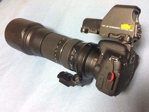 picatinny-schiene dslr-Blitzschuh Kamera 3d print model - Mito3D