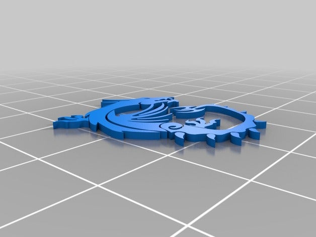 msi-dragon-logo 3d drucken tests gaming 3D print model - Mito3D