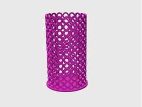 Daire vazo ev 3d alajaz karmaşık hızlı tutucu kalem basit 3d print model - Mito3D