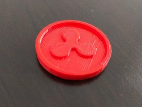 ondulation de la pièce les pièces monnaie badges cryptocurrency 3d print model - Mito3D