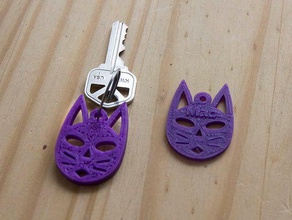 personalizable remix clave-kitty anillo de la cadena llaveros llavero 3d print model - Mito3D