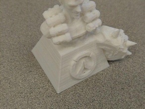 junkrat busto de pie juguete juego accesorios blizzard supervisión 3d print model - Mito3D