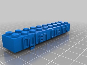 mon personnalisés en blocs lego necklacekeychain la construction jouets 3d print model - Mito3D