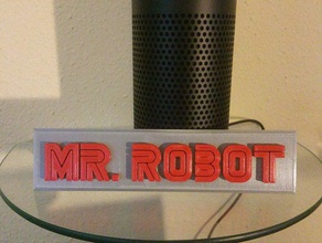 mr robot name plate signs logos 3d print model - Mito3D