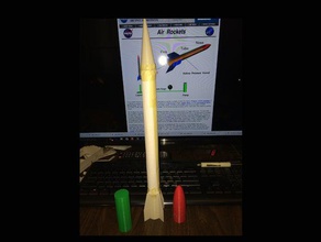 compressed air rocket nose design engineering mbmakeathon nasa glen research launcher scienceproject 3d print model - Mito3D