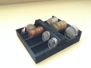coin holder organization coins thing 3d print model - Mito3D
