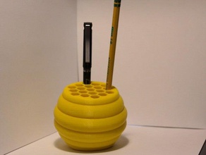 escritorio de la colmena titular un lápiz oficina abeja copa diseño hexágono los hogares suministros sostenedor pluma útil 3d print model - Mito3D