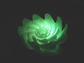lotus-like flower math art education fibonacci spiral openscad 3d print model - Mito3D