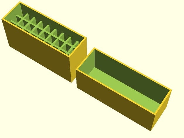 diviso parametrico del coperchio della scatola di timbri in metallo etc strumento i titolari caselle crafting l'artigianato su misura customizer incisione etsy stampaggio 3D print model - Mito3D
