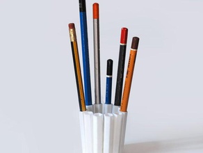 12 pencil pot office 3d print model - Mito3D