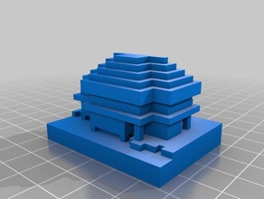 minecraft maison 3d l'impression 3d print model - Mito3D