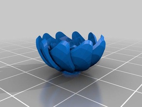 my customized lotus-like flower math art 3d print model - Mito3D