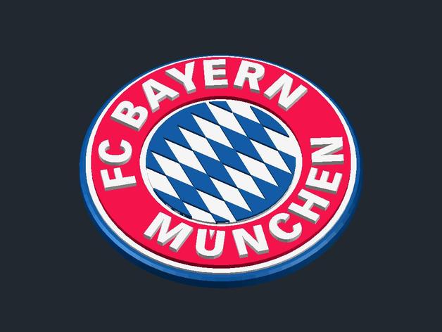 el fc bayern de m&uumlnchen logotipo signos logotipos mnchen la bundesliga csd 3D print model - Mito3D