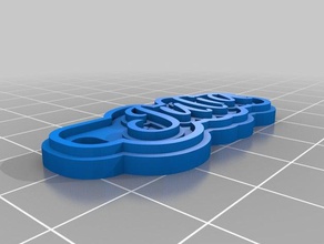 my customized multiline tag keychain julia keychains 3d print model - Mito3D