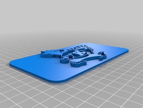 willie wildcat plate 3d printing 3d print model - Mito3D