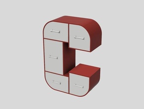 drawers office letters 3d print model - Mito3D