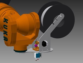 extruder Halter kuka kr16-2 engineering Roboter Robotik 3d print model - Mito3D