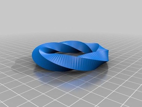my customized mobius strip r30 w10 math art 3d print model - Mito3D