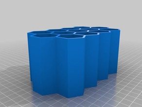 parametrik Petek kaplar makyaj fırçaları özelleştirilmiş 3d print model - Mito3D