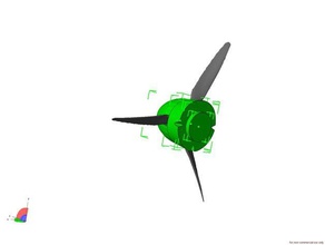 3 blade propeller static model 3d labprint new me109 hobby me 109 plane 3d print model - Mito3D