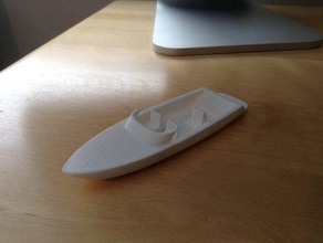 simple speed boat model 3d printing models chris-craft floating speedboat 3d print model - Mito3D