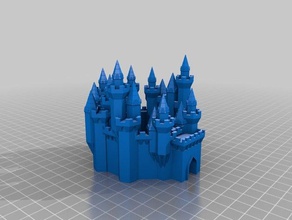Schloss-test-1 Gebäude Strukturen angepasst 3d print model - Mito3D