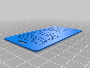 jerry 1mm luggage tag organization customized 3d print model - Mito3D