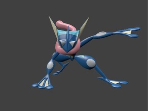 greninja criaturas amiibo amphinobi pokemon figuras ir 3d print model - Mito3D