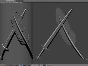 lápiz vs espada art axioma frase diciendo: 3d print model - Mito3D