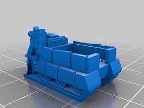 espacio junker la mitad de pista guerra camión 6mm escala los juguetes juegos dirtside épica el hierro vaca sci-fi gratuita wargames 3d print model - Mito3D