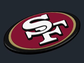 sanfrancisco 49ers logo signs logos badge csd nfl san francisco 3d print model - Mito3D