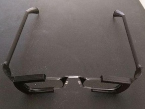 thin optics frame fashion 3d dorky eyeglasses eyewear fast print geek geeky reading glasses 3d print model - Mito3D