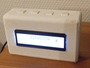 casella di tenere schermo lcd stampate quattro pulsanti in alto elettronica 3d print model - Mito3D