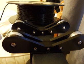 wanhao i3 duplicator top spool roller m5 m4 remix 3d printing 608 bearing filament holder 3d print model - Mito3D