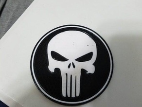 punisher coaster household drink dualstrusion dual extruder extrusion 3d print model - Mito3D