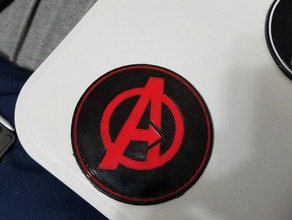 avengers coaster household drink dualstrusion dual extrusion 3d print model - Mito3D