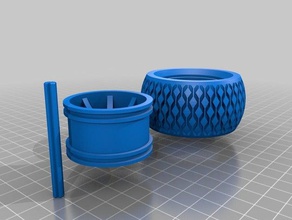 meine angepasste lego technic Felge Reifen groß Bau Spielzeug 3d print model - Mito3D