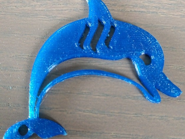 steemit Schlüsselanhänger Delfin Tiere Delphine nextin3d 3D print model - Mito3D