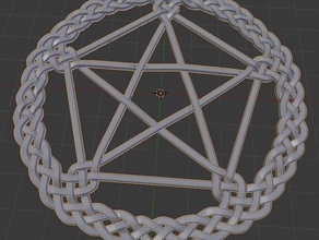knotwork yıldız dekorasyon heykeller celtic pentagram 3d print model - Mito3D