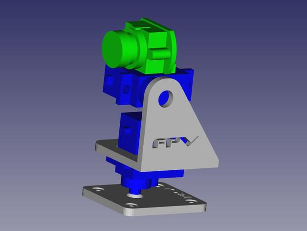 2 axis camera gimbal fpv mount 3D print model - Mito3D