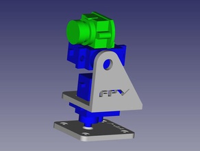 2 axis camera gimbal fpv mount 3d print model - Mito3D
