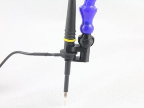 oscilloscope probe holder electronics articulated ball socket joint pcb third hand 3d print model - Mito3D