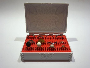 flor caixa de suporte do anel inserir os acessórios jóias exibição titular anéis armazenamento 3d print model - Mito3D