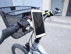 bike magnetic smartphone support sport outdoors 3d modeling print printed aimant bicycle gps impression magntique modelisation vlo velo 3d print model - Mito3D
