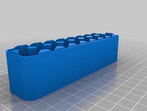 caja de la batería 2x9 parte inferior los contenedores personalizado 3d print model - Mito3D