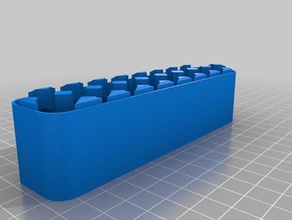 caja de la batería 2x9 botton los contenedores personalizado 3d print model - Mito3D