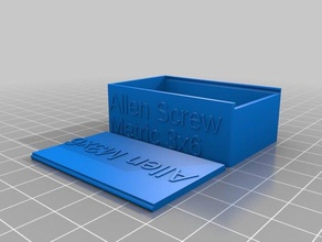 box slide lid text containers customizer 3d print model - Mito3D